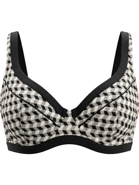 Livia Bikini Top Μαύρο Λευκό NILKA-MYSTIK-ZFF01