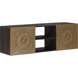 vidaXL Έπιπλο Τηλεόρασης Μασίφ Ξύλο Μ105xΠ30xΥ35cm 42020077