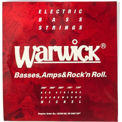 Warwick Red Label Σετ 5 Χορδές Ηλεκτρικού Μπάσου Nickel Plated Steel 40-130"