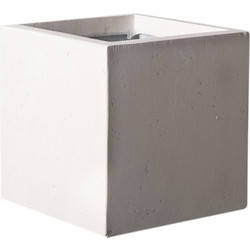 Supergreens Rocky XL Γλάστρα Τετράγωνη Πήλινη Γκρι 50x50x50cm D-5050-8