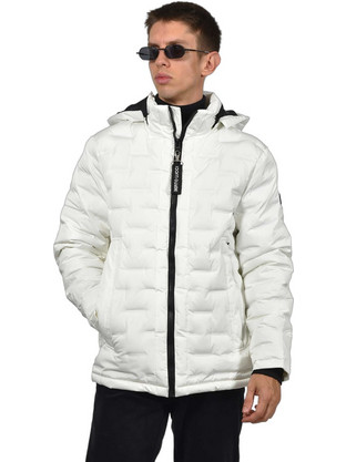 Berto Lucci Ανδρικό Μπουφάν Χειμωνιάτικο Puffer Λευκό 09252-CAUSE-5002