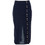 Mind Matter Μίντι Φούστα Υφασμάτινη Pencil Navy Μπλε MML26-01-02-015