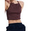 Roxy As I Am Γυναικείο Καλοκαιρινό Crop Top Ριπ Σοκολατί ERJKT04278