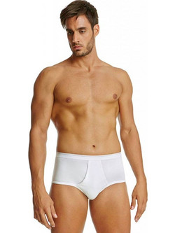 Palco Ανδρικά Σλιπ Βαμβακερά με Άνοιγμα Λευκά 2Pack 6/005