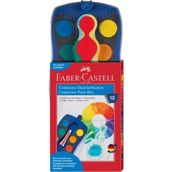 Faber-Castell Connector Σετ Νερομπογιές με Πινέλο 12 Χρώματα 125001