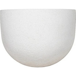 Japi Rustic Γλάστρα Στρογγυλή Πλαστική Λευκή 57x42cm JVRR57