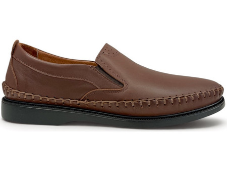 Gotsi Ανδρικά Μοκασίνια Loafers Δερμάτινα Καφέ 045