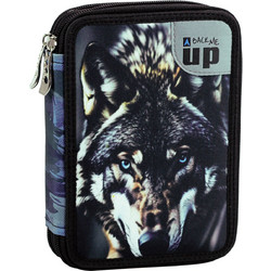 Back Me UP Blue Eye Wolf Κασετίνα Γεμάτη με 2 Θήκες Μαύρη 357-33100