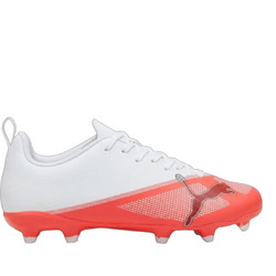 Puma Ultra 7 Play FG/AG 109164-01 Παιδικά Ποδοσφαιρικά Παπούτσια με Τάπες Λευκά Κόκκινα