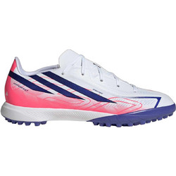Adidas F50 Hyperfast League TF KK1321 Παιδικά Ποδοσφαιρικά Παπούτσια με Σχάρα Λευκά Μπλε Ροζ