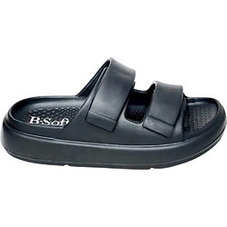 B-Soft Γυναικείες Παντόφλες Καλοκαιρινές Flatforms Ανατομικές Αντιολισθητικές Μαύρες 216-25008