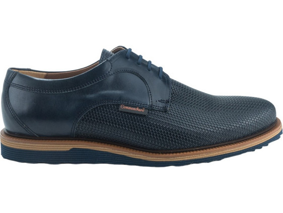 Commanchero Ανδρικά Σκαρπίνια Derby Δερμάτινα Navy Μπλε 91749-727