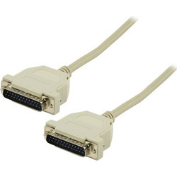 CABLE-103/5 Καλώδιο RS-232 DB25 Male to RS-232 DB25 Male 5m Beige