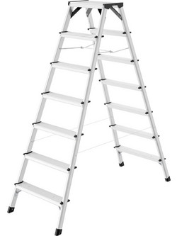 Hailo StandardLine Διπλή Σκάλα Αλουμινίου Με 2x7 Σκαλοπάτια 8657007