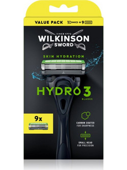 Wilkinson Sword Hydro3 Ανταλλακτικά Ξυραφάκια με 3 Λεπίδες & Λιπαντική Ταινία 8τμχ