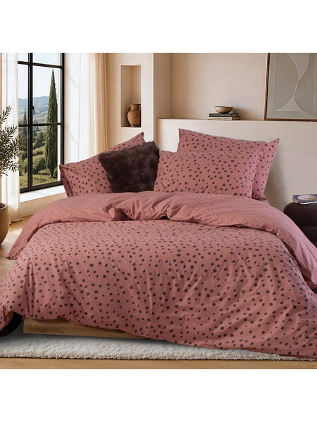 Nef-Nef Σετ Σεντόνια Υπέρδιπλα Βαμβακερά 240x270 Trust Dusty Rose
