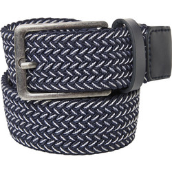 Funky Buddha Ανδρική Ζώνη από Δερματίνη Πλεκτή Navy Μπλε FBM013-030-10