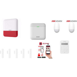 Hikvision AX PRO Σύστημα Συναγερμού Ασύρματο με Πληκτρολόγιο με 1 Σειρήνα με 5 Αισθητήρες Πόρτας και 2 Ανιχνευτές Κίνησης (Wi-Fi / GSM / RF)