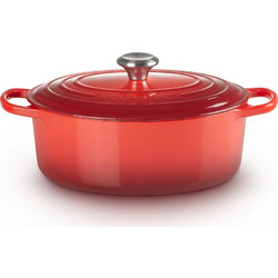 Le Creuset Signature Πυρίμαχη Μαντεμένια Κατσαρόλα Στρογγυλή με Καπάκι 26cm 21178290602430
