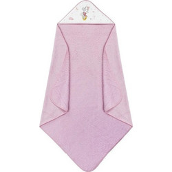 Interbaby Minnie Βρεφικό Μπουρνούζι Κάπα Ροζ 100x100cm