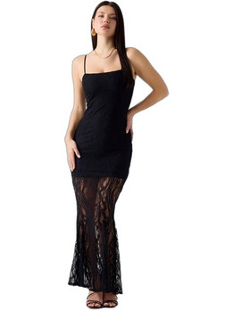 Guess Maxi Φόρεμα για Γάμο / Βάπτιση με Δαντέλα Μαύρο W6YK12K4359-JBLK