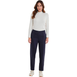 Gerry Weber Ψηλόμεσο Υφασμάτινο Γυναικείο Παντελόνι Κανονική Εφαρμογή Navy Μπλε N77006734038