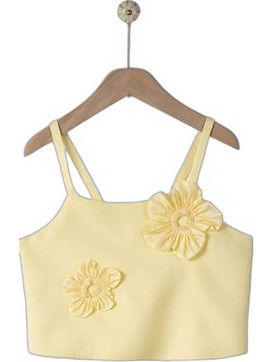 Yell-OH Παιδικό Crop Top Αμάνικο Κίτρινο 42310120084