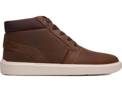 Clarks Brodin Mid Ανδρικά Μποτάκια Δερμάτινα Καφέ 26185511