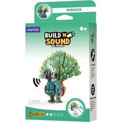 Παιδικό Puzzle mierEdu Build N Sound Peacock 3D 34 Κομμάτια