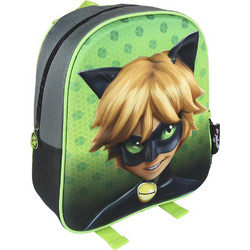 Cerda Ladybug Cat Noir Σχολική Τσάντα Πλάτης Νηπιαγωγείου Πράσινη 2100002070