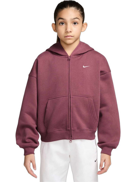 Nike Παιδική Ζακέτα Φούτερ με Κουκούλα και Φερμουάρ Μωβ IM4904-654