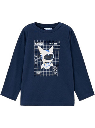 Mayoral Παιδικό T-Shirt Μακρυμάνικο Navy Μπλε 16-04013-030