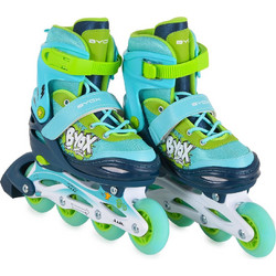 Byox Rolox Inline Αυξομειούμενα Rollers Παιδικά Πράσινα Γαλάζια
