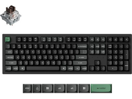Keychron K10 Ultra 8K Ασύρματο Μηχανικό Gaming Πληκτρολόγιο με Keychron Apex Brown Διακόπτες RGB Black