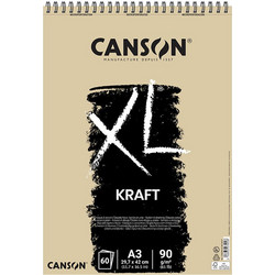 Canson XL Μπλοκ Σχεδίου A3 90gr/m² 60 Kraft Φύλλα