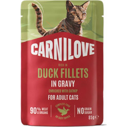 Carnilove Adult Grain Free with Duck & Catnip in Gravy 85gr