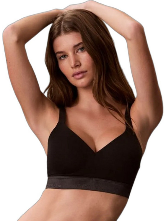 Calvin Klein Μπουστάκι με Ελαφριά Ενίσχυση χωρίς Μπανέλα Μαύρο LV00QF8870-UB1