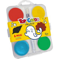 Toy Color Σετ Νερομπογιές με Πινέλο 6 Χρώματα 220.001917