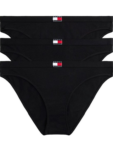 Tommy Hilfiger Βαμβακερά Γυναικεία Slip Μαύρα 3Pack UW0UW06141-0XK