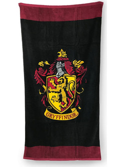 Harry Potter Gryffindor Παιδική Πετσέτα Θαλάσσης Microfiber Μαύρη 75x150cm 5055437919154