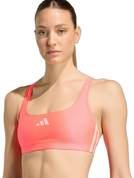 Adidas 3-Stripes V-Back Αθλητικό Bikini Top Μπουστάκι Κοραλί IA2361