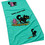 Salty Slang Kitty Πετσέτα Θαλάσσης Microfiber Τιρκουάζ 75x180cm SLU126AZ19-58