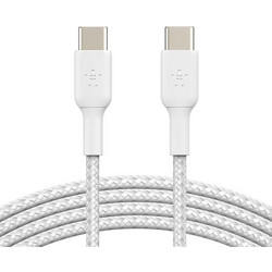 Belkin CAB004bt2MWH2PK Braided USB-C to USB-C 2m White 2τμχ