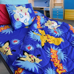 Palatex Παιδικό Σεντόνι Μονό Βαμβακερό 160x250 Pokemon Boy 04 Blue