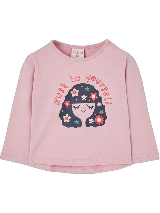 Boboli Παιδικό T-Shirt Μακρυμάνικο Ροζ 324177-3864