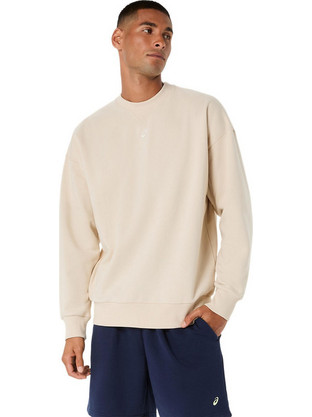 ASICS Fleece CREW-NECK Top Ανδρικό Αθλητικό Φούτερ Μπεζ 031F335-250