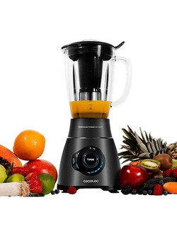 Cecotec Power Black Titanium 1800 Μπλέντερ για Smoothie με Γυάλινη Κανάτα 2.1lt 1800W