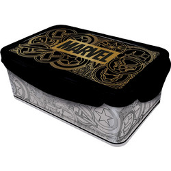 Stor Marvel Golden Treasure Πλαστικό Παιδικό Δοχείο Φαγητού Μαύρο 1.19lt