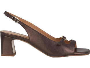 Pedro Miralles Γυναικεία Πέδιλα Καφέ με Χοντρό Χαμηλό Τακούνι 18114