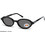 Sunoptic AC373-SS Γυαλιά Ηλίου Οβάλ Κοκάλινα Μαύρα με Μαύρο Φακό